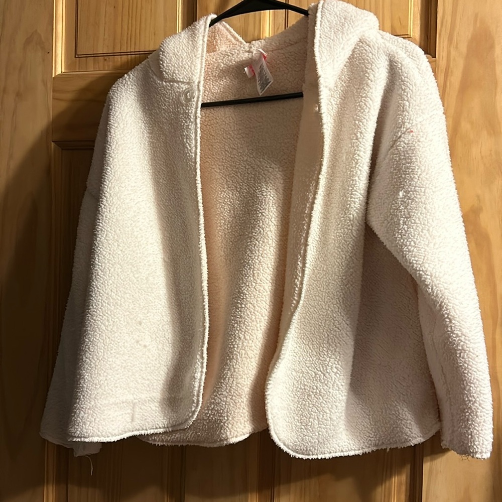 Girls rule, versible fleece jacket